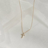 14K Diamond Croce Necklace