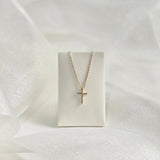 14K Diamond Croce Necklace