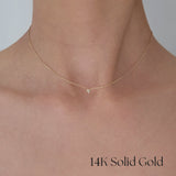 14K Diamond Accent Necklace (S)
