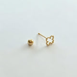 14K Dotty Clover Cartilage Earring