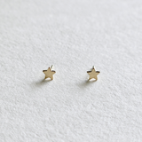 14K Tiny Star Studs