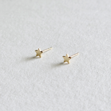 14K Tiny Star Studs