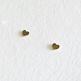 Mini Heart 14K Solid Gold Studs