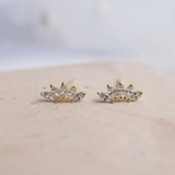 14K Corona Earrings