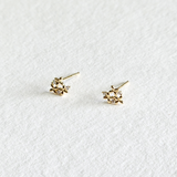 Flower Field 14K Solid Gold Earrings