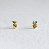 Petite Pineapple 14K Solid Gold Earrings