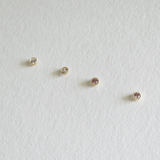 14K Simple Crystal Studs