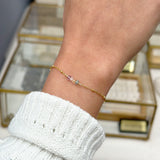 Gold Filled Love Gemstone Bracelet
