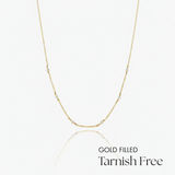 Gold Filled 6 Pearls Necklace