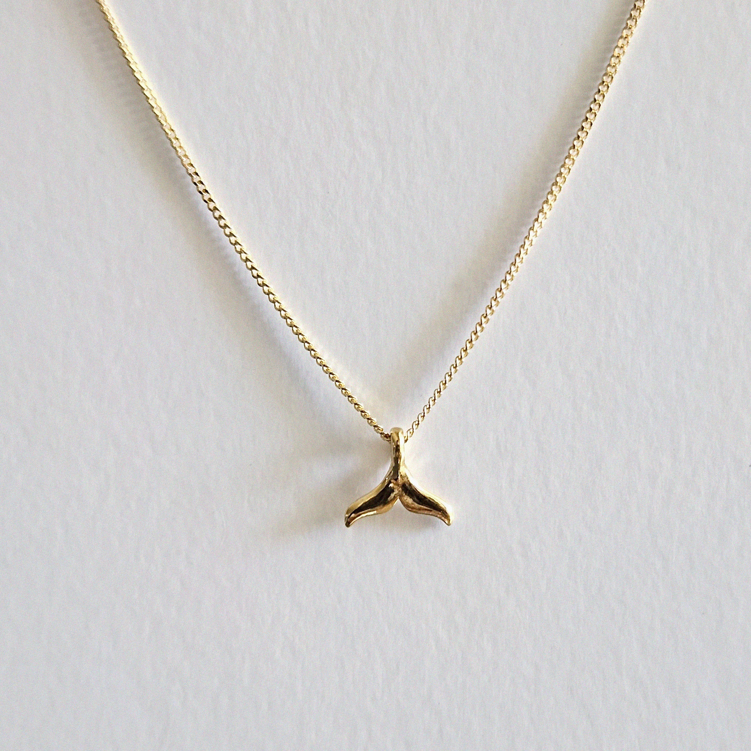 Small Whale Tail Necklace