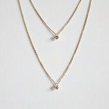 Petite Crystal Double Chain Necklace