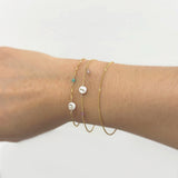 Gold Filled Birthstone & Initial Custom Bracelet