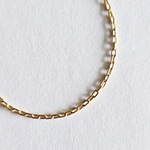Close-up of chain segment highlighting delicate pattern and shine