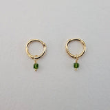 Dainty Stone Huggie Hoops (7 Colours)