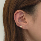 14K Heart U Cartilage Earring