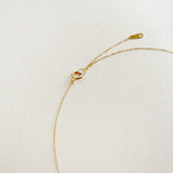 14K Gold My Initial Necklace with Diamond – Handmade & Hypoallergenic