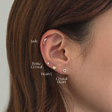 14K Heart U Cartilage Earring