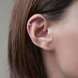 14K Tiny Bar Cartilage Earring