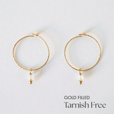 Lei Moonstone Gold Filled Hoops