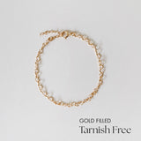 Gold Filled Linked Heart Bracelet