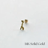 14K Little Giraffe Cartilage Earring