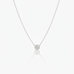 Diamond necklace on a white background