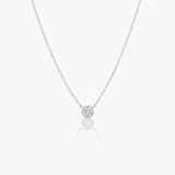 Diamond necklace on a white background