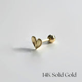 14K Mia Heart Cartilage Earring