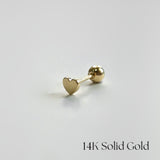 14K Mini Heart Cartilage Earring