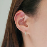 Gold Filled Crystal Stone Huggies (5 Colours)
