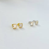 Mother of Pearl Clover Studs