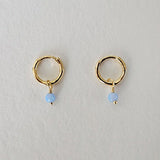 Dainty Stone Huggie Hoops (7 Colours)