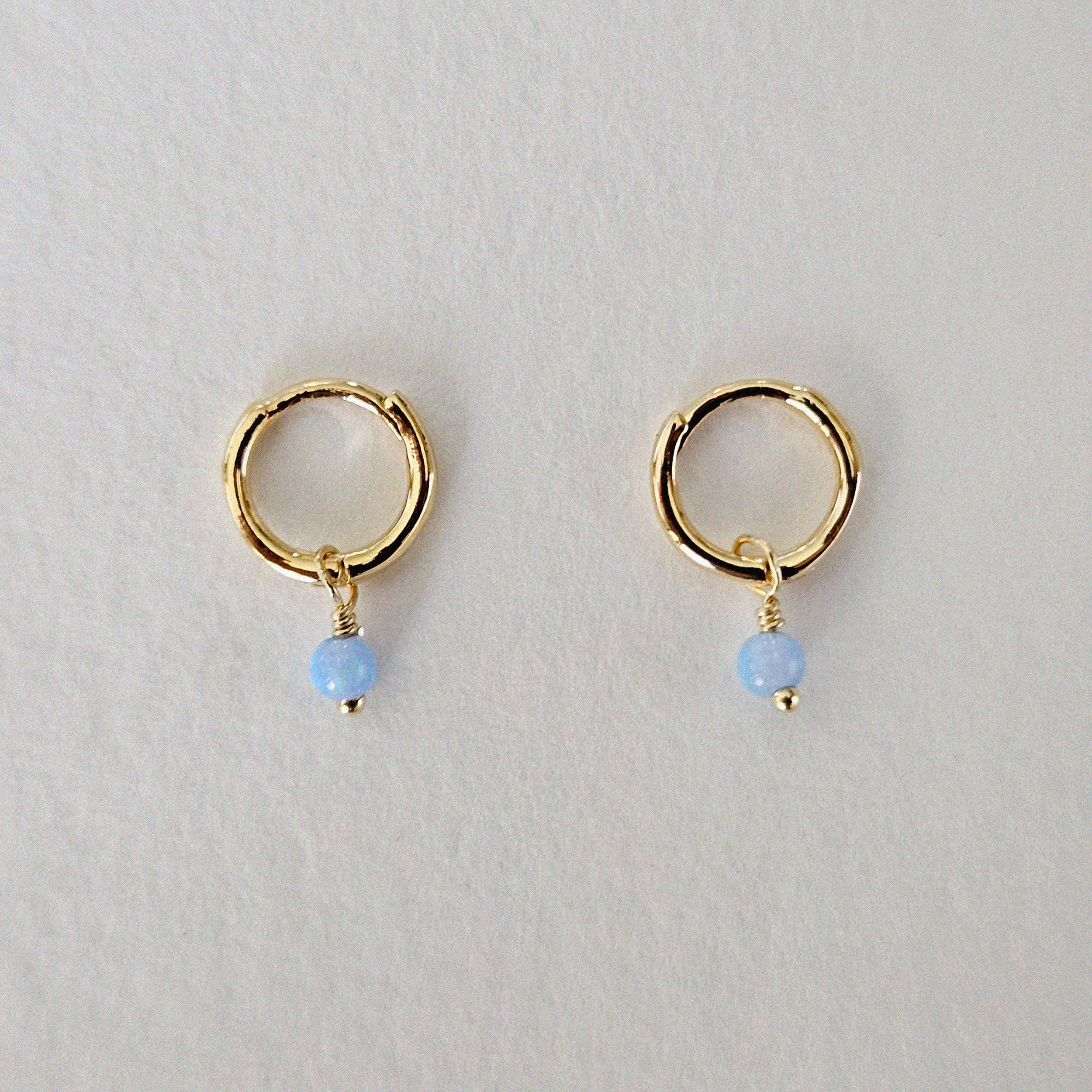 Dainty Stone Huggie Hoops (7 Colours)