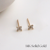 14K Pansy Earrings