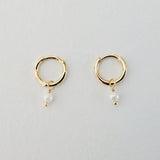 Dainty Stone Huggie Hoops (7 Colours)