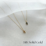 14K Petite Diamond Cross Necklace