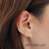 14K Petite CZ Line Studs