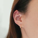 Gold Filled Crystal Stone Huggies (5 Colours)