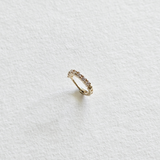 14K Crystal Huggie Hoop