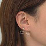 14K Shiny Clover Cartilage Earring