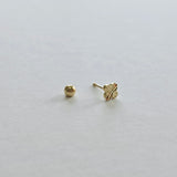 14K Shiny Clover Cartilage Earring