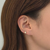 14K Shiny Clover Cartilage Earring