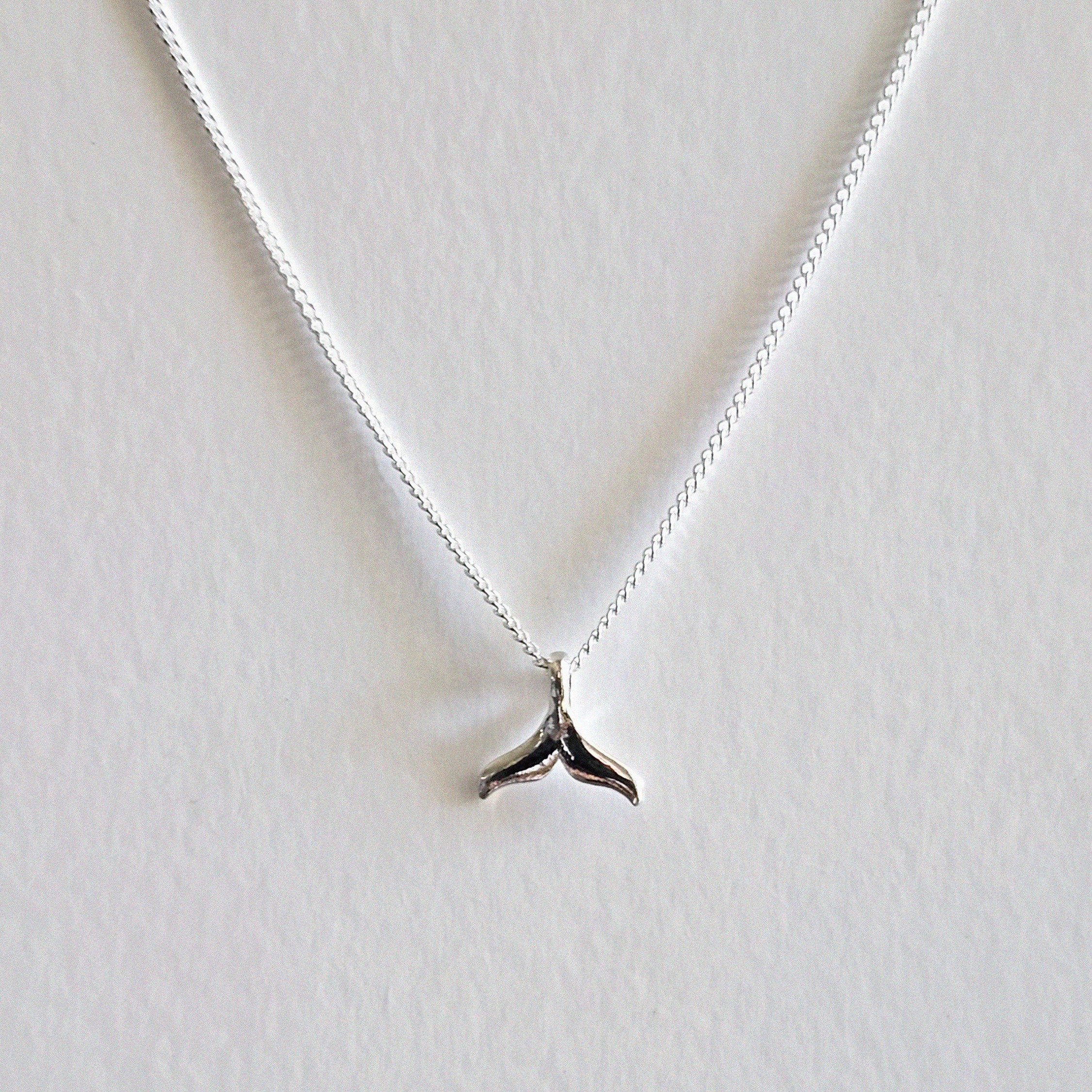 Small Whale Tail Necklace