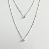 Petite Crystal Double Chain Necklace