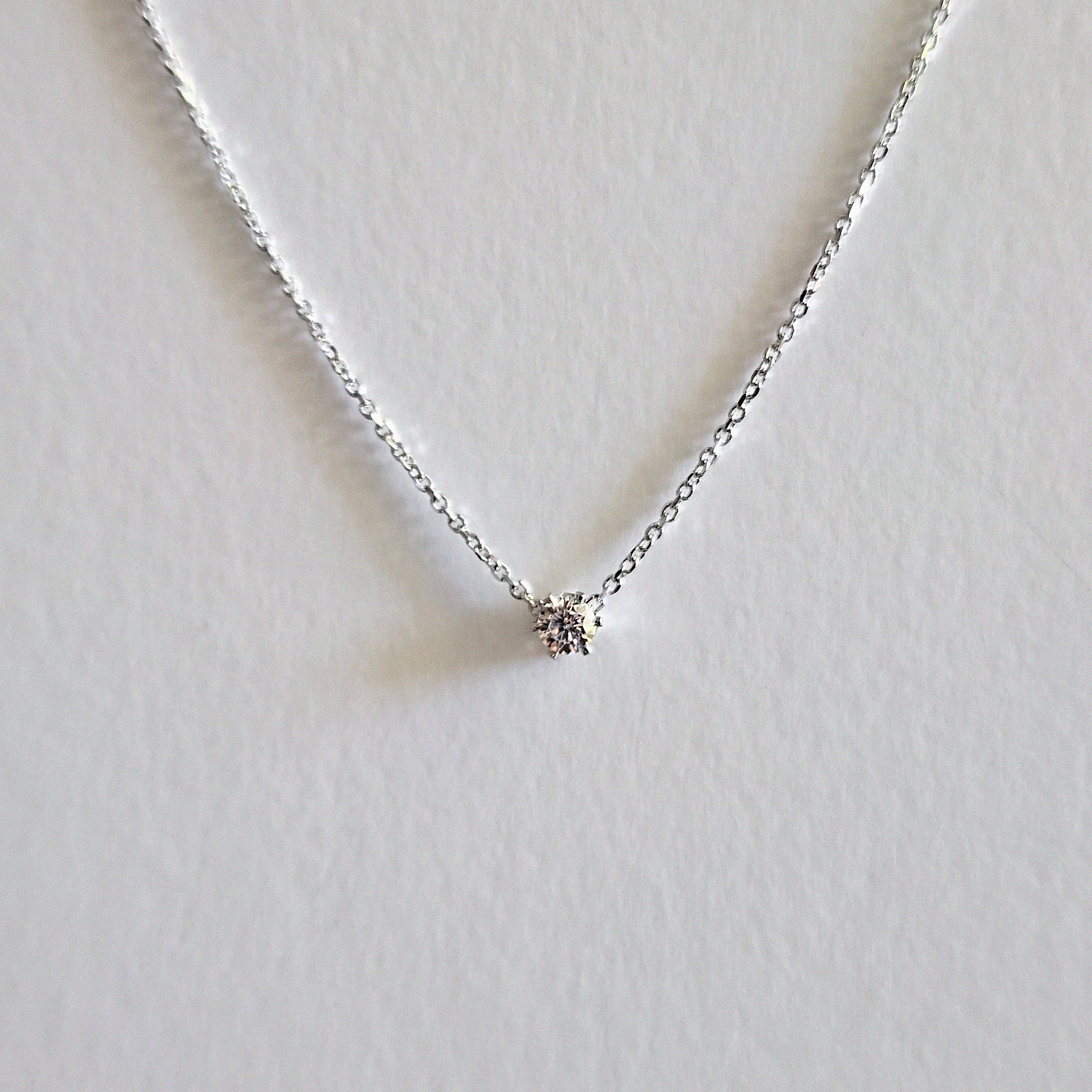 Petite Clear Crystal Necklace 3mm