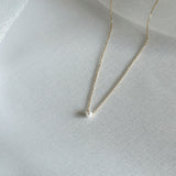 Evelyn Pearl 14K Solid Gold Necklace