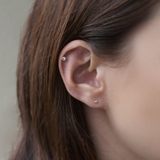 Teeny Flower 14K Solid Gold Cartilage Earring