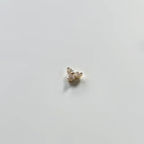 14K Trio Crystal Cartilage Earring