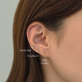 14K Twinie Ball Cartilage Earring