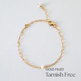 Una Pearl Gold Filled Link Chain Bracelet